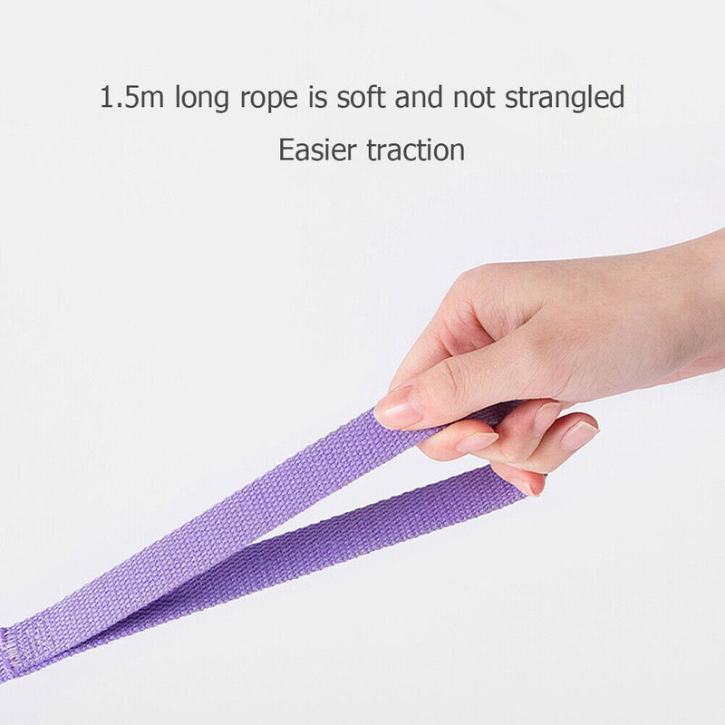 Pet Cat Dog Backpack Printed Chest Strap Harness Traction Rope (Purple L) Newly