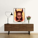 5D DIY Diamond Painting Full Round Drill Brown Little Girl Wall Decor Rhine