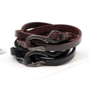 Men Women Wrap Braided Wristband Cuff Punk Leather Bracelet Bangle (Brown) Newly