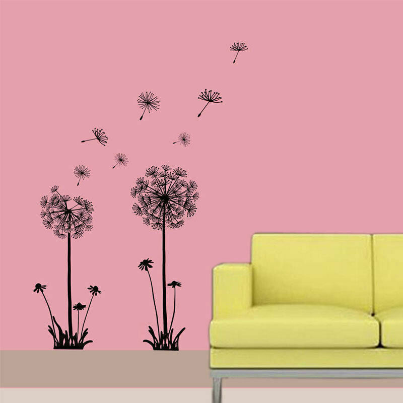 PVC Wandaufkleber Pusteblume Löwenzahn Wohnzimmerko Wandsticker Wandtattoo M4D8