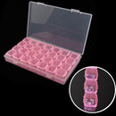 28 Grids Nail Art Storage Box Case Jewelry Organizer Manicure Tools (Pink) Newly