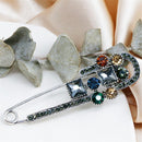 Clothing Accessories Sweater Safety Pin Alloy Rhinestone Brooch For Women|Girls