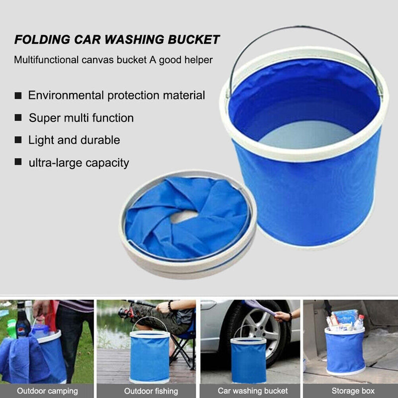 Folding Bucket Outdoor Fishing Camping Picnic Water Storage Container (11L)