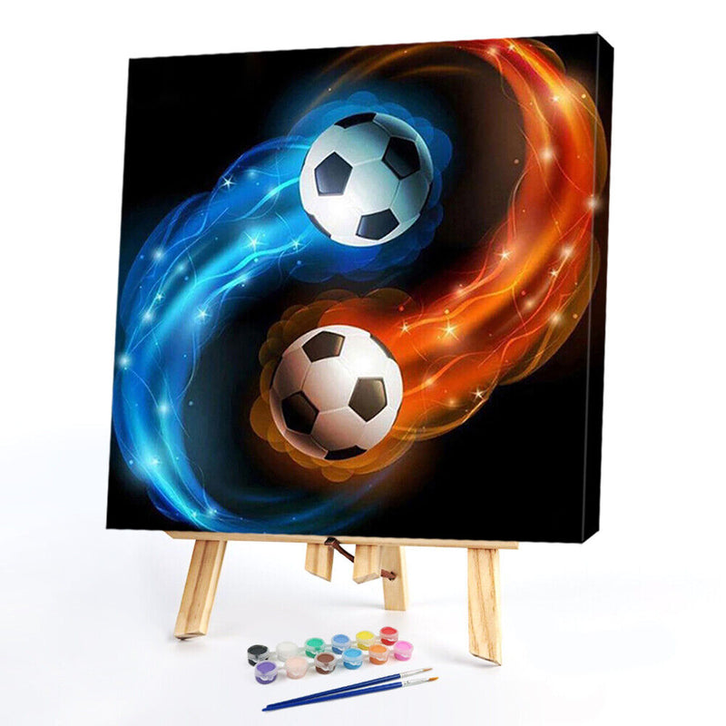 DIY Paint By Number Kit Football Abstract Acrylic Paint for Decor Art Craft Gift