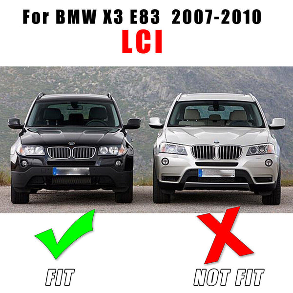 For BMW X3 E83 LCI 2007-2010 Pair Front Fog Light Lamp Bezels Cover Trim Grill