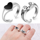 Color Tiny Creative Charm Heart Finger chain Gift Jewelry Tears Expression Ring