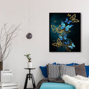 Butterfly 5D DIY Full Round Drill Diamond Painting Hanging Canvas Picture Gif