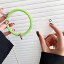 Hanging Ring Phone Silicone Chain Anti-Lost Lanyard Bracelet (Matcha Green)