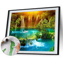 #A Paint By Numbers for Kids Beginner Waterfall DIY Acrylic Painting Kits on C