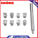 Prosperveil 9-Piece DIY Leather Craft Printing Carving Tools Set Leather Stamping