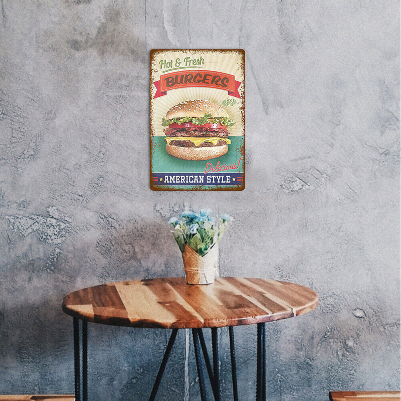 Metal Tin Sign Plaque Wall Still Life Posters Iron Painting for Bar (B)