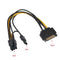 SATA 15 pin Male to 8 pin 6+2 PCI-Express PCIe Video Power Adapter. Graphic E3Y9