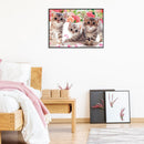 5D DIY Diamond Painting Full Drill Three Kittens Embroidery Cross Stitch Animal