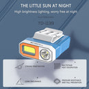 Clip-on Baseball Cap Running Camping Torch Waterproof COB LED Sensor Headlamp