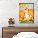 40x50cm Colorful DIY Paint By Number Kit Autumn Pumpkin Abstract Decoration Gift