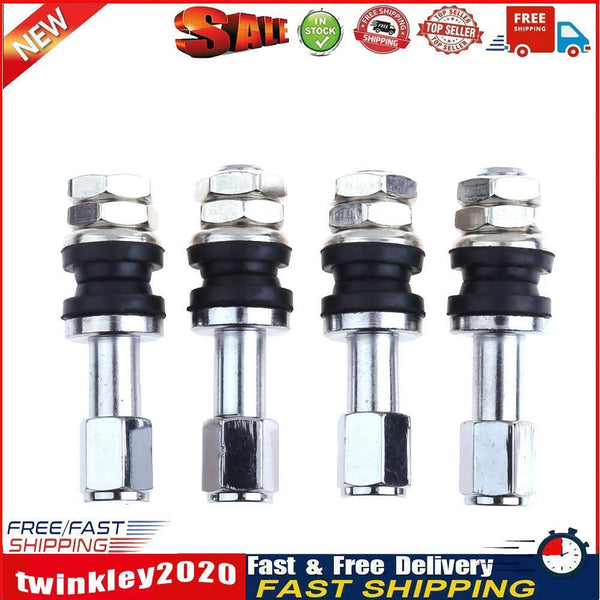 4pcs Car Auto Stainless Steel Clamp-in Tubeless Tyre Tire Wheel Valves Newly