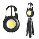 Mini LED COB Keychain Flashlight Emergency Work Light Corkscrew+ Tripod (B)