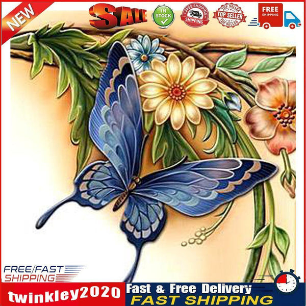 Diamond Painting Kit Art 5D Special Shaped DIY Butterfly Flowers Pictures Newly