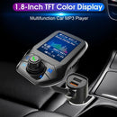 FM Transmitter Radio Bluetooth Compatible 5.0 Wireless 2Q6W USB Charger T7E I8A5
