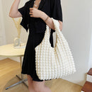 Fashion Bubble Flower Tote Bags Lady Pleated Cloud Shoulder Shopping Handbag