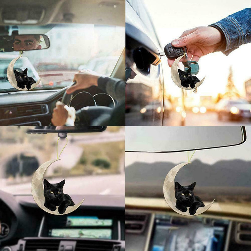 Car decoration small black cat pendant acrylic pendant car decoration