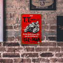 Metal Tin Signs Poster Retro Ride Motorcycle Plaque for Bar Pub Decor (C)