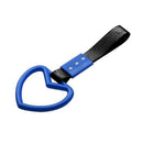 JDM Heart Train Bus Handle Hand Strap Car Rear Bumper Warning Loop (Blue)