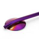 2 in 1 Reusable Drinking Straws Household Milk Tea Straw Spoon (Purple)