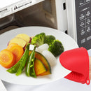 2pcs Kitchen Silicone Anti-scald Insulation Gloves Non-slip Oven Sleeve Set