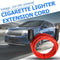 12V 24V 10A Car Cigarette Lighter Extension Cord Cable Plug to Socket 3.6m Red