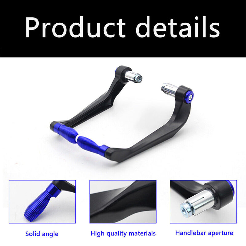Motorcycle Handguards CNC Aluminum Hand Guards for 7/8 Handlebar (Blue) Newly