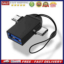 2 in 1 OTG Adapter USB 3.0 to Type C Micro USB Male Connector Aluminum Alloy