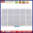 15 Slots Transparent Plastic Fishing Lure Box Fishing Tackle Storage Box