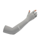 Ice Arm Sleeves Unisex UV Protection Half Finger Arm Cover (2 Finger Gray) Newly