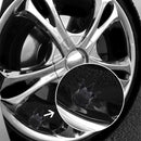 4pcs Universal Crown Style Car Tire Air Valve Stem Caps Dust Covers (Black)