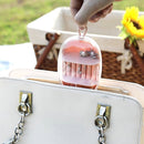 Simple Jewelry Box Portable Women Outdoor Travel Earring Ring Case (Pink)