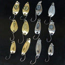 12pcs Trout Spoon Bait Metal Fishing Lure Hard Jigs Baits Fishing Tackles Tools