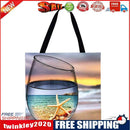 Seaside glass scenery Printed Shoulder Shopping Casual Large Tote Handbag
