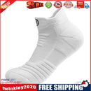 Men Basketball Socks Anti-Slip Towel Bottom Thickened Short Sock White+Grey