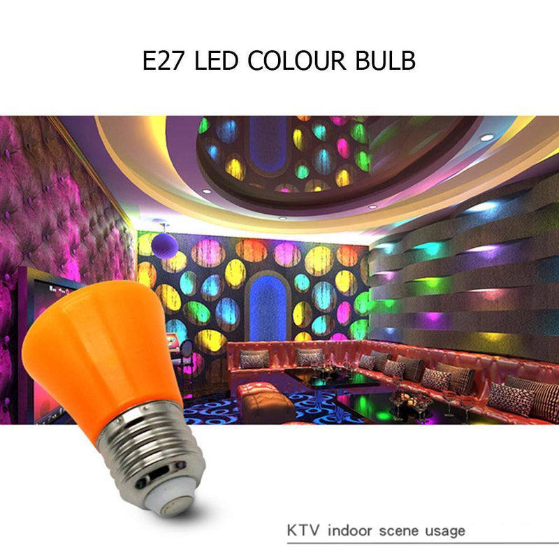 E27 3W LED Crown Energy Saving Light Bulbs Holiday Home Party Lamp (Orange)