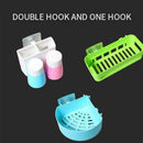 1*Double-Side Self-Adhesive Wall Mounted Hook Punch 7*7cm Hanger J3U7 UK G5G0