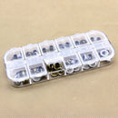 12 Grids Jewelry Earring Beads Divider Pills Container Screw Storage Box