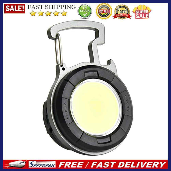 Mini Flashlight Keychain USB Small Pocket Outdoor Camping Fishing Corkscrew