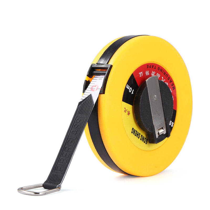 Fiberglass Tape Measure Building Surveying Distance Measuring Meter (10m) Newly