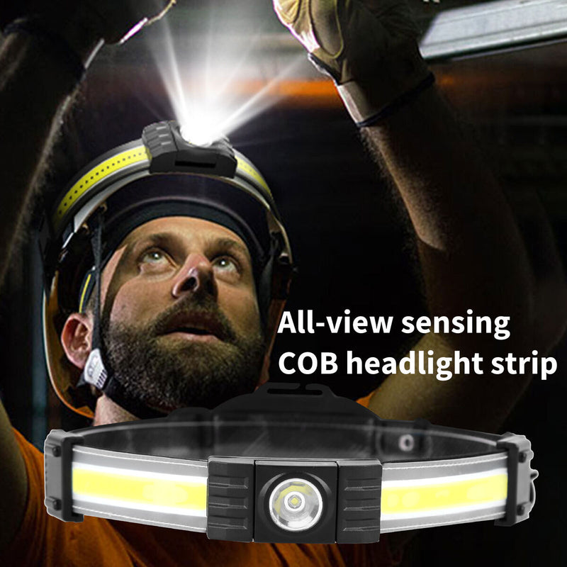 Full Vision LED Headlamp Lightweight Rechargeable Light for Hiking Camping