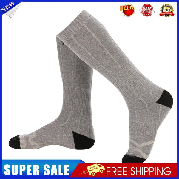 2pcs Adjustable Winter Electric Heating Socks Foot Warmer Stockings (Grey)