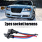 2pcs 7443 T20 Bulb Connector Male Adapter for Automotive Turn Signal Bulb Socket