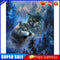 Canvas Paint By Numbers Wild Animals Oil Drawing Home Wall Decor (Wolf)