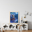 3 Beaches DIY Full Embroidery Set Beauty Mermaid Printed Cross Stitch Home Decor