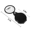 5X Letter Mini Pocket Magnifier Monocle Foldable Reading Magnifying Glass